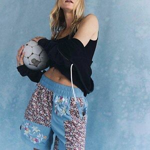 FP Movement by Free People Prime Time Floral Blue Women's Shorts